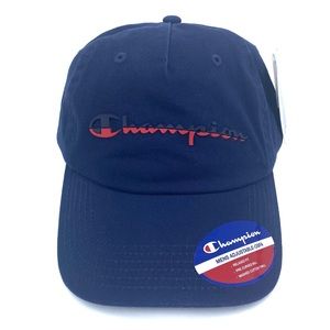 Champion Men's Ameritage Dad Curved Bill Adjustable Hat Navy Sporty New